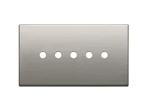 VIMAR Vimar 22689.RN.5.11 Placca 5Mx5 BS Tondo nichel spazzolato