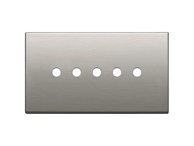 VIMAR Vimar 22689.RN.5.11 Placca 5Mx5 BS Tondo nichel spazzolato