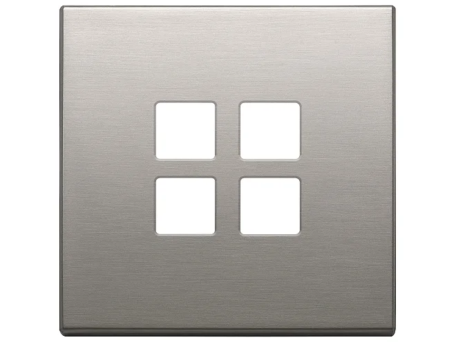 VIMAR Vimar 22692.11 Placca 2Mx4 Flat nichel spazzolato