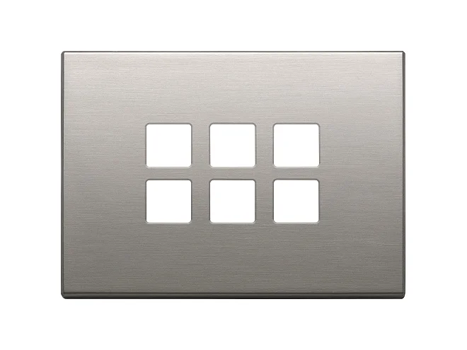 VIMAR Vimar 22693.11 Placca 3Mx6 Flat nichel spazzolato