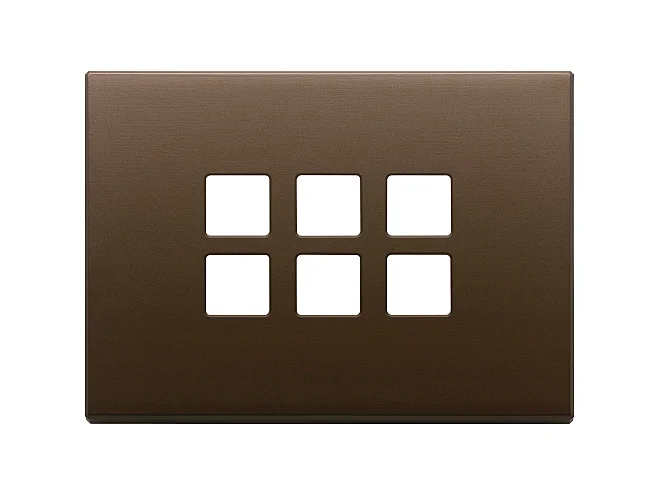 VIMAR Vimar 22693.12 Placca 3Mx6 Flat bronzo scuro spazz.