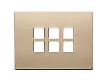 VIMAR Vimar 22693.88 Placca 3Mx6 Flat oro satinato