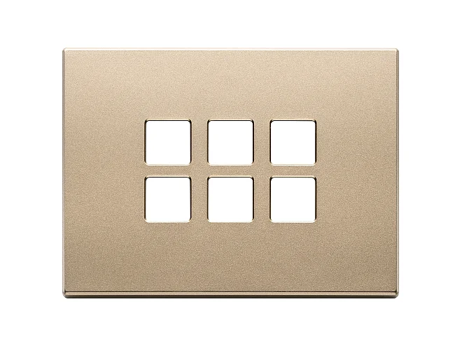 VIMAR Vimar 22693.88 Placca 3Mx6 Flat oro satinato