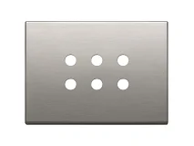 VIMAR Vimar 22693.RN.11 Placca 3Mx6 Tondo nichel spazzolato
