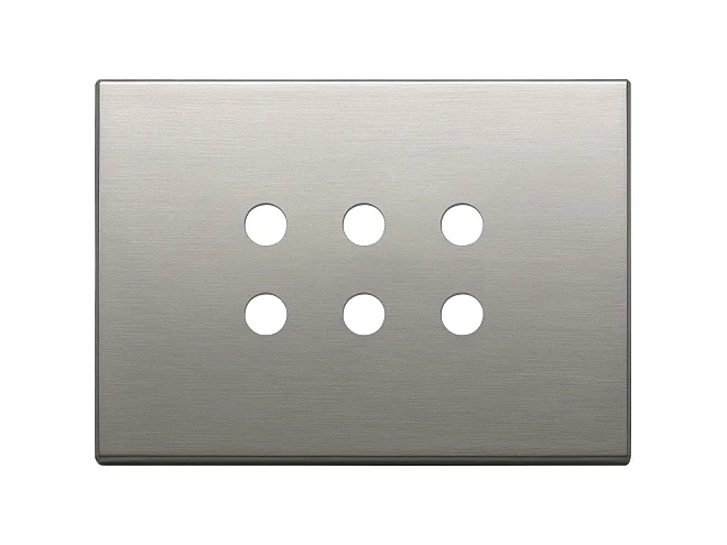 VIMAR Vimar 22693.RN.11 Placca 3Mx6 Tondo nichel spazzolato