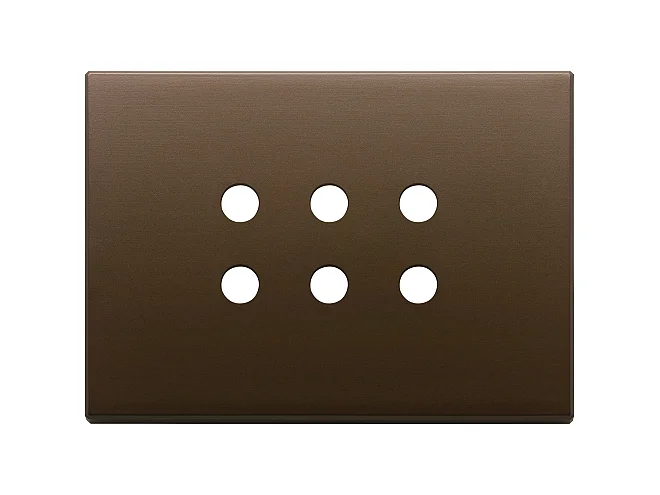 VIMAR Vimar 22693.RN.12 Placca 3Mx6 Tondo bronzo scuro spazz.
