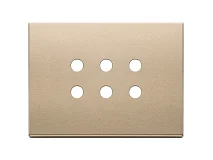 VIMAR Vimar 22693.RN.88 Placca 3Mx6 Tondo oro satinato