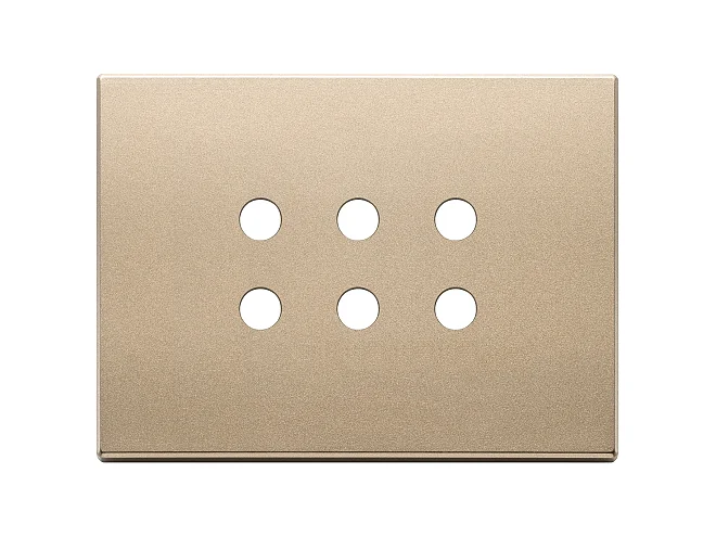 VIMAR Vimar 22693.RN.88 Placca 3Mx6 Tondo oro satinato