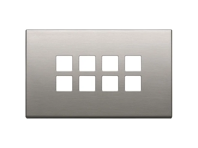 VIMAR Vimar 22694.11 Placca 4Mx8 Flat nichel spazzolato