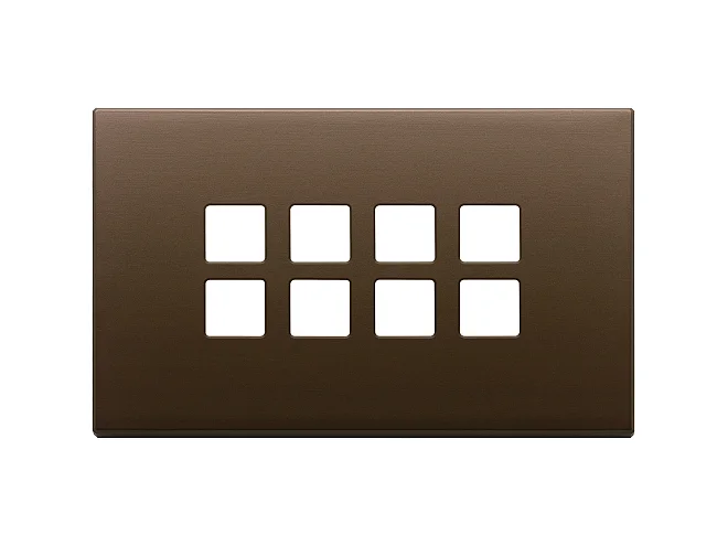 VIMAR Vimar 22694.12 Placca 4Mx8 Flat bronzo scuro spazz.