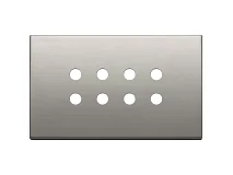 VIMAR Vimar 22694.RN.11 Placca 4Mx8 Tondo nichel spazzolato