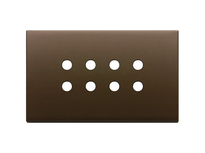 VIMAR Vimar 22694.RN.12 Placca 4Mx8 Tondo bronzo scuro spazz.