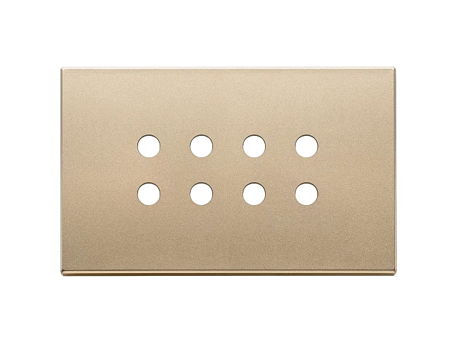 VIMAR Vimar 22694.RN.88 Placca 4Mx8 Tondo oro satinato