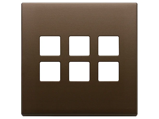 VIMAR Vimar 22695.12 Placca 3Mx6 BS Flat bronzo scuro spazz.