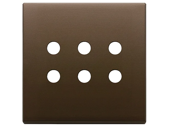 VIMAR Vimar 22695.RN.12 Placca 3Mx6 BS Tondo bronzo scuro spazz.
