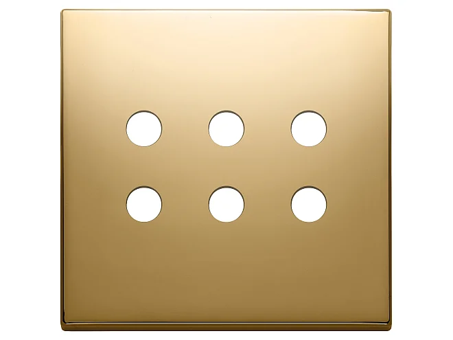 VIMAR Vimar 22695.RN.82 Placca 3Mx6 BS Tondo oro