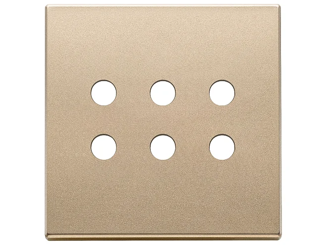 VIMAR Vimar 22695.RN.88 Placca 3Mx6 BS Tondo oro satinato