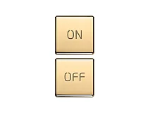 VIMAR Vimar 22751.1.82 Due tasti Flat simboli ON/OFF oro