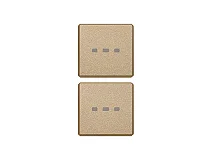 VIMAR Vimar 22751.88 Due tasti Flat neutri illum oro satinato