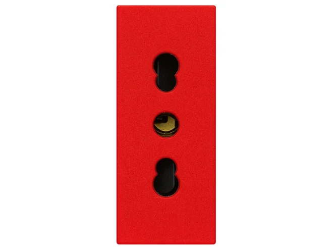 VIMAR Vimar 30203.R Presa 2P+T 16A P17/11 rosso