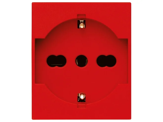 VIMAR Vimar 30210.R Presa 2P+T 16A universale rosso