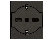 VIMAR Vimar 30211.G Presa 2P+T P40 universale a filo nero