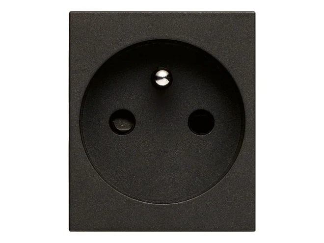 VIMAR Vimar 30212.G Presa SICURY 2P+T francese nero
