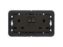 VIMAR Vimar 30222.G 2 prese 2P+T 13A inglese interr. nero