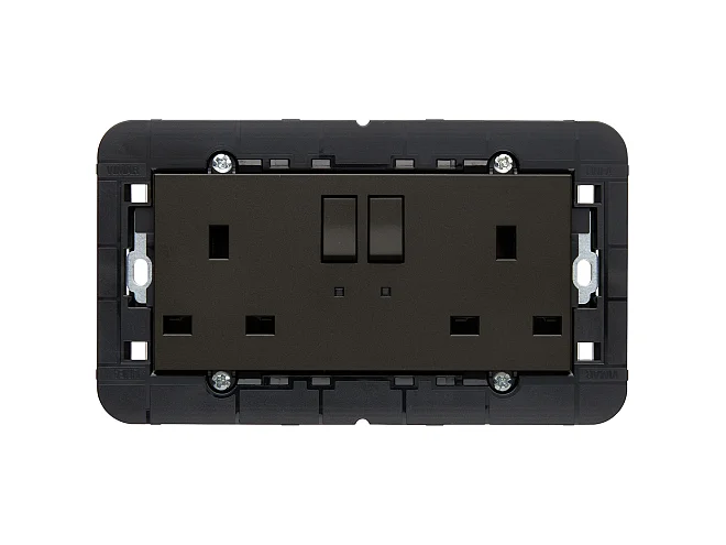 VIMAR Vimar 30222.G 2 prese 2P+T 13A inglese interr. nero