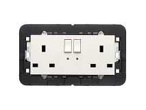 VIMAR Vimar 30222.LB 2 prese 2P+T 13A inglese int+spia bianco
