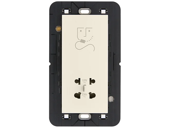 VIMAR Vimar 30291.C Presa per rasoio verticale 230V canapa