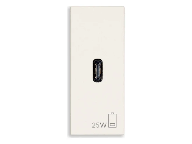 VIMAR Vimar 30292.C25B Alimentatore USB C PD 25W bianco