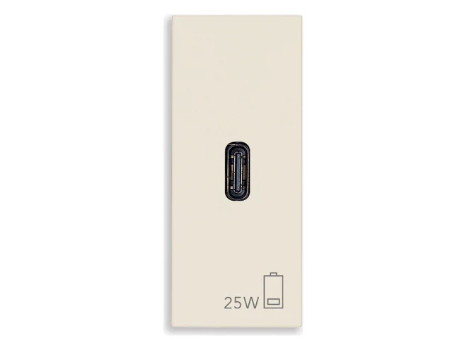 VIMAR Vimar 30292.C25C Alimentatore USB C PD 25W canapa