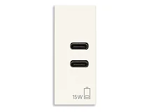 VIMAR Vimar 30292.CCB Alimentatore USB C+C 15W 3A 5V bianco