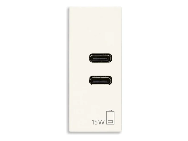 VIMAR Vimar 30292.CCB Alimentatore USB C+C 15W 3A 5V bianco
