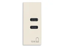 VIMAR Vimar 30292.CCC Alimentatore USB C+C 15W 3A 5V canapa