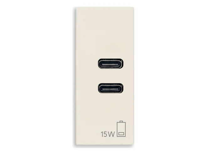 VIMAR Vimar 30292.CCC Alimentatore USB C+C 15W 3A 5V canapa