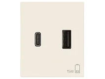 VIMAR Vimar 30295.ACC Alimentatore USB A+C 15W 3A 5V 2M canapa