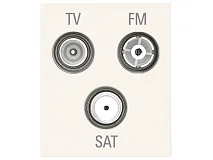 VIMAR Vimar 30303.B Presa TV-FM-SAT diretta 3 uscite bianco