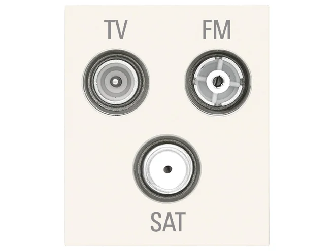 VIMAR Vimar 30303.B Presa TV-FM-SAT diretta 3 uscite bianco