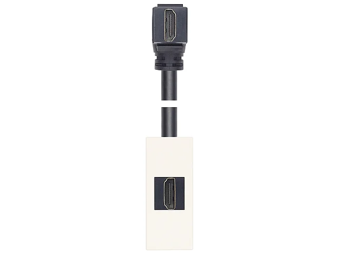 VIMAR Vimar 30346.HB Presa HDMI 2.1b con cavo a 90° bianco