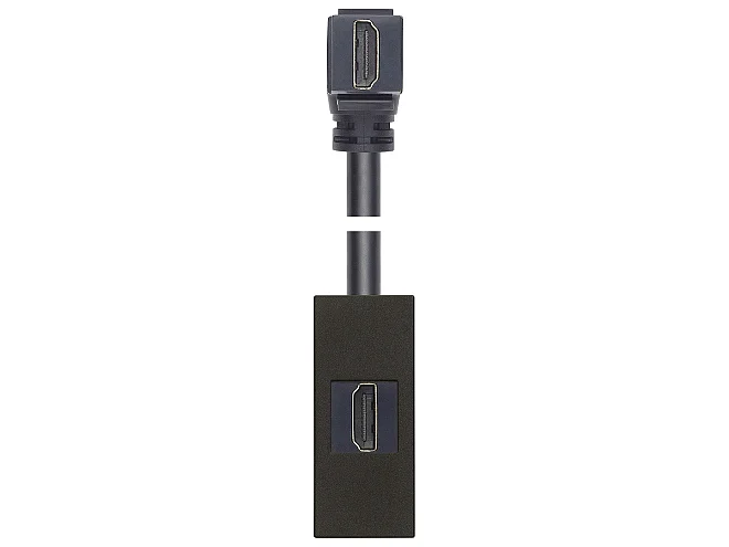 VIMAR Vimar 30346.HG Presa HDMI 2.1b con cavo a 90° nero