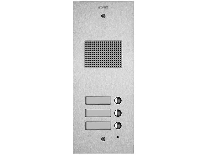 VIMAR Vimar 41503 Placca Steely 2F+ audio 3 puls. acciaio