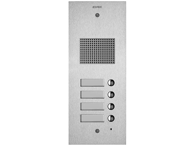 VIMAR Vimar 41504 Placca Steely 2F+ audio 4 puls. acciaio