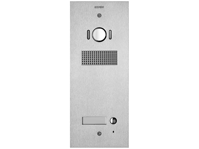 VIMAR Vimar 41521 Placca Steely 2F+ A/V 1 puls. acciaio