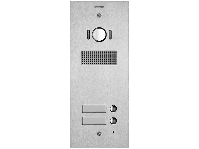 VIMAR Vimar 41522 Placca Steely 2F+ A/V 2 puls. acciaio