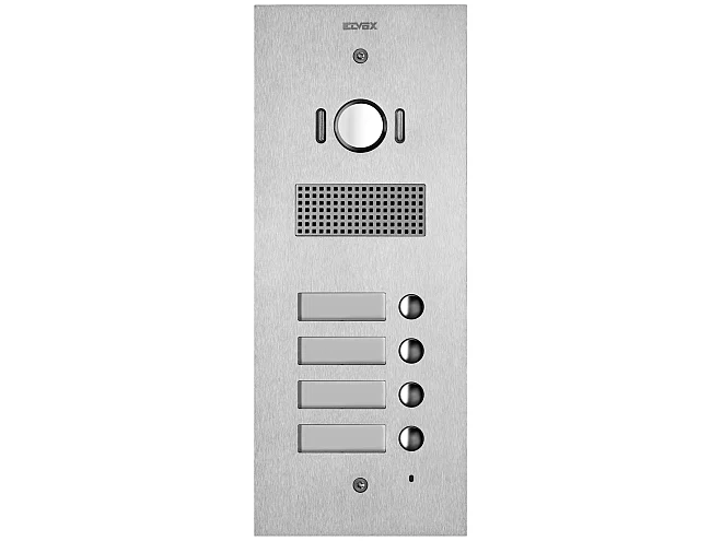 VIMAR Vimar 41524 Placca Steely 2F+ A/V 4 puls. acciaio