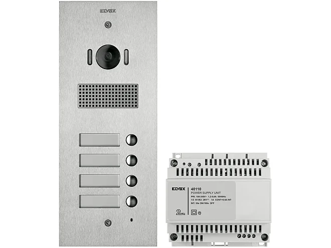 VIMAR Vimar K41524 Kit Steely 2F+ A/V 4 pulsanti acciaio