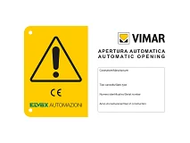 VIMAR Vimar ZX20 Cartello segnaletico di avvertenza