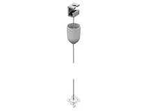 PERFORMANCE IN LIGHTING PERFORMANCE IN LIGHTING 310813 Staffa per fissaggio a soffitto, tenditore a vite, rosone in plastica, cavo in acciaio Ø 1,5 mm